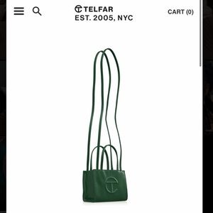 Small dark olive shopping bag